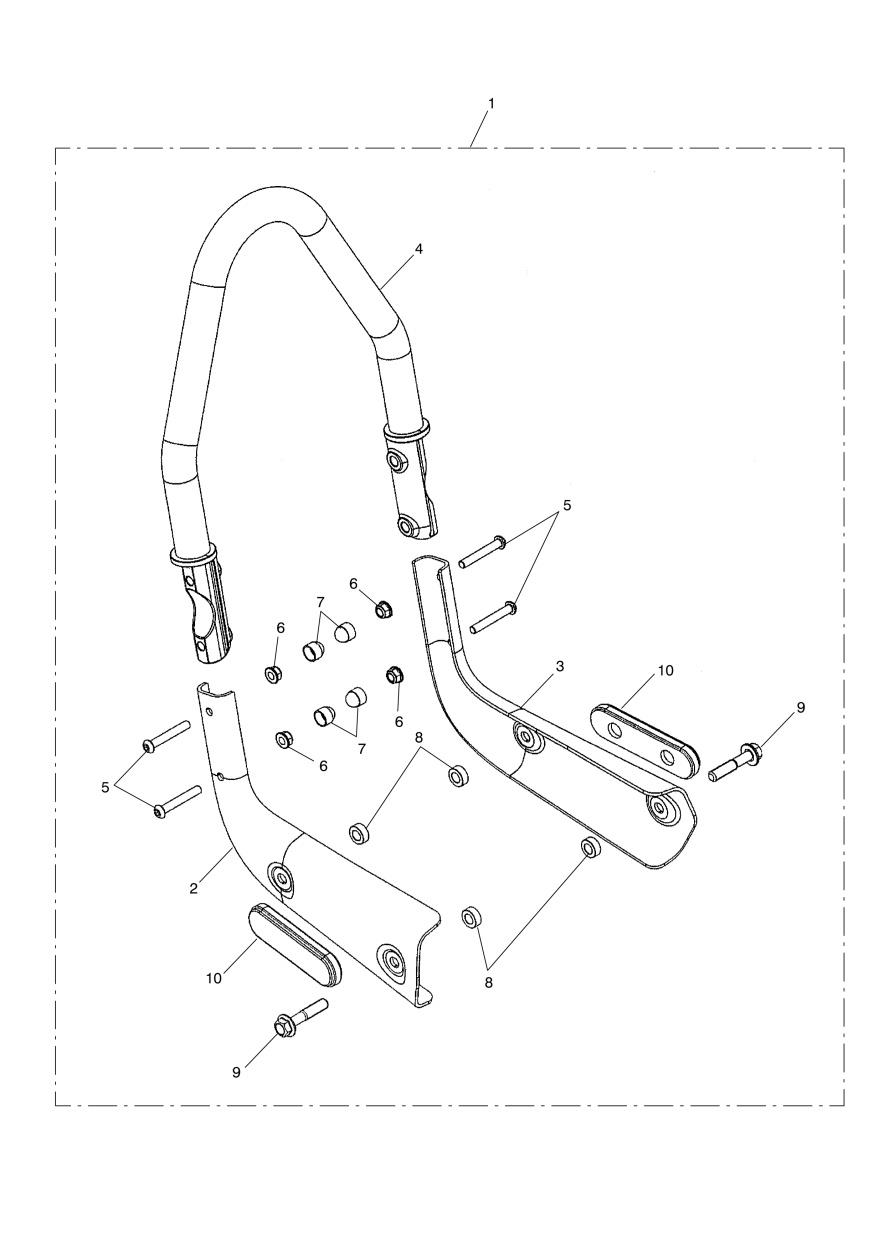 Passenger Backrest Kit exploded diagram