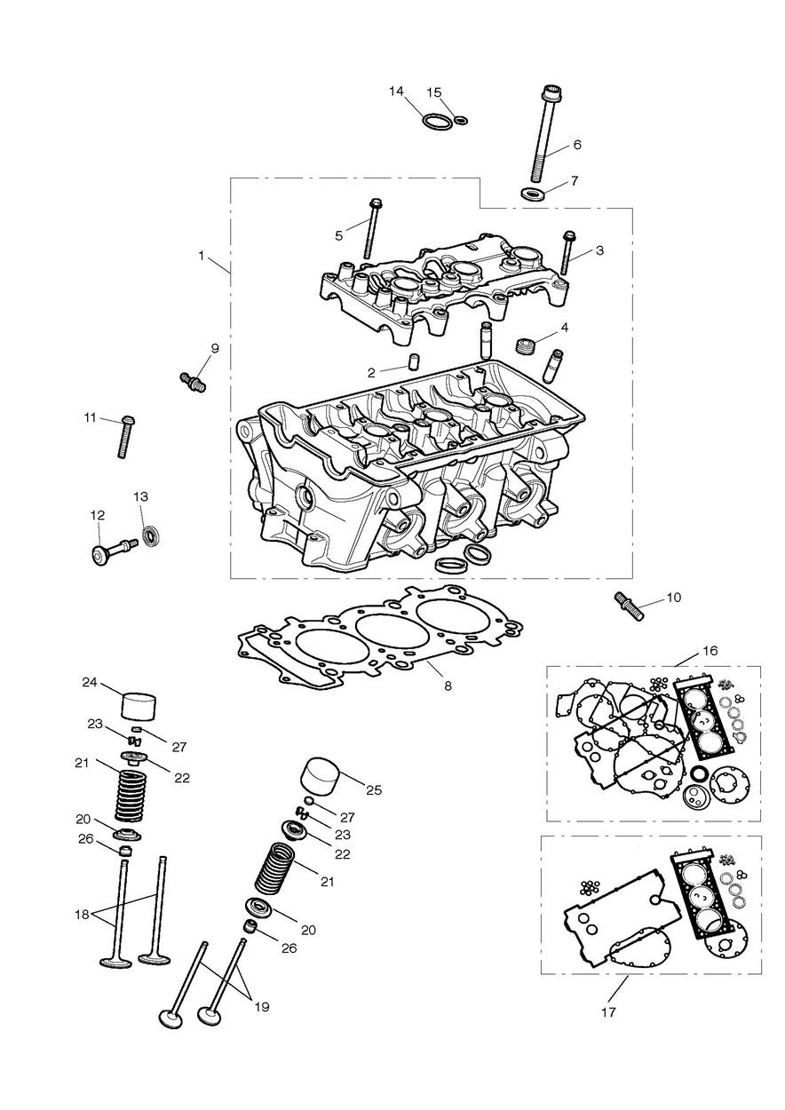 Cylinder Head & Valves exploded diagram