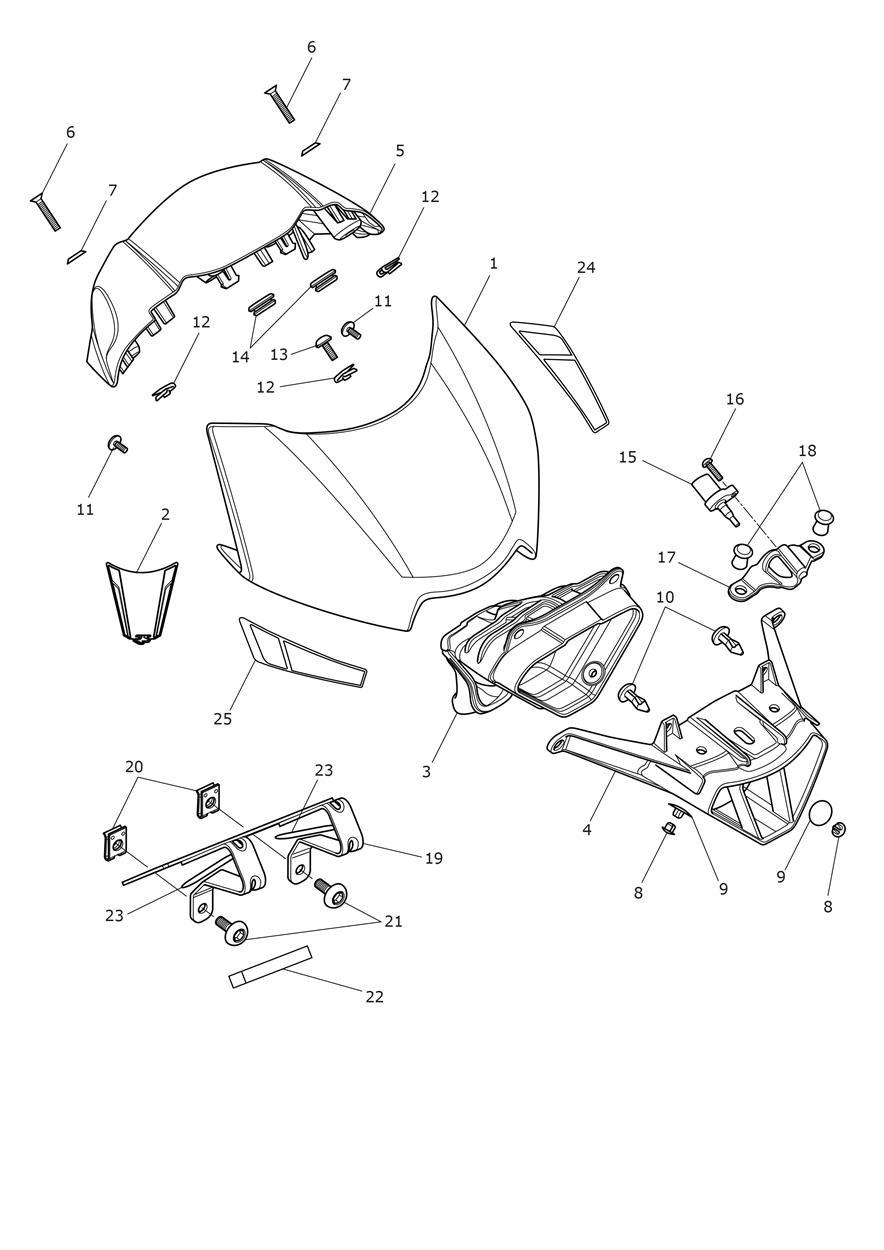 Flyscreen exploded diagram