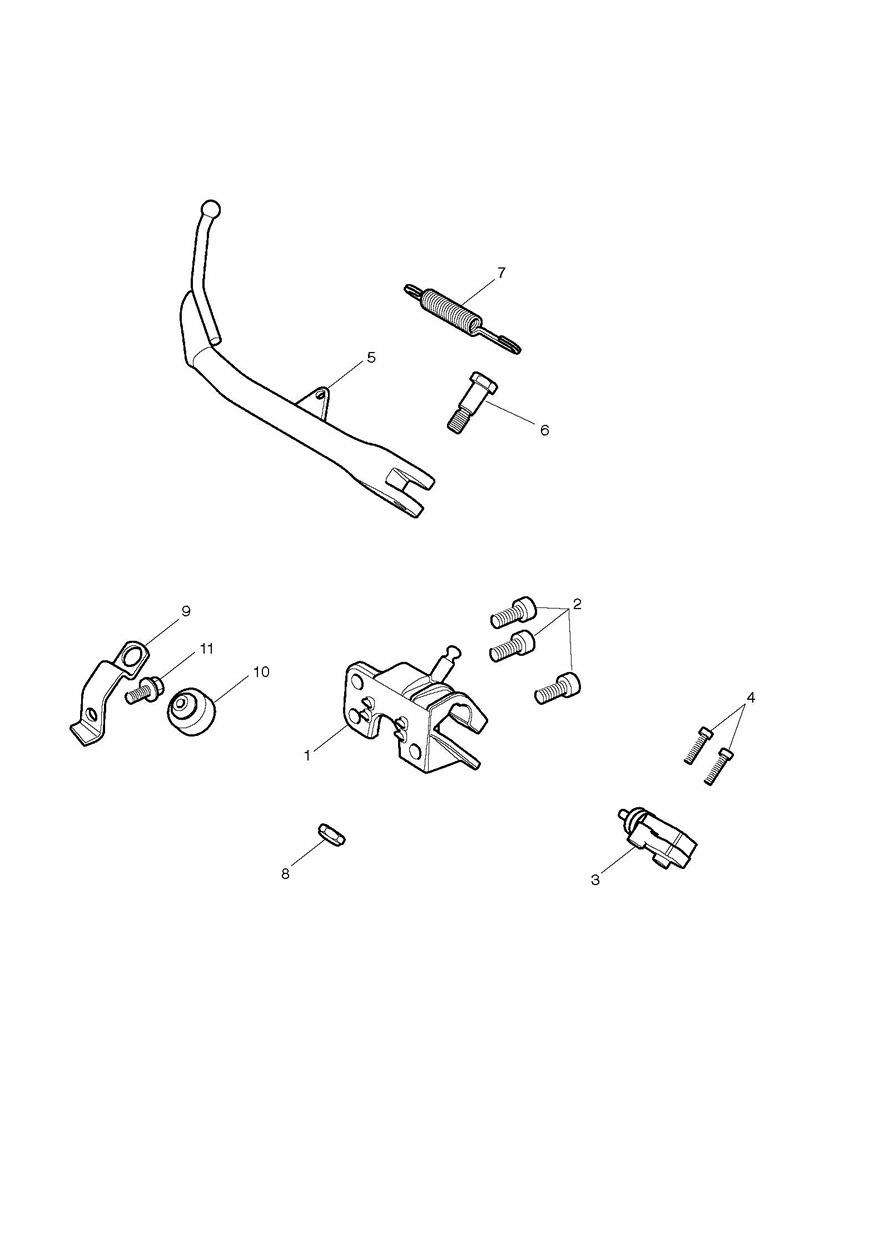 Sidestand exploded diagram