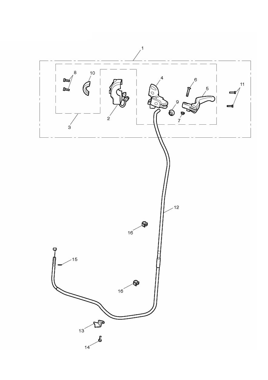 Clutch Controls & Switches exploded diagram