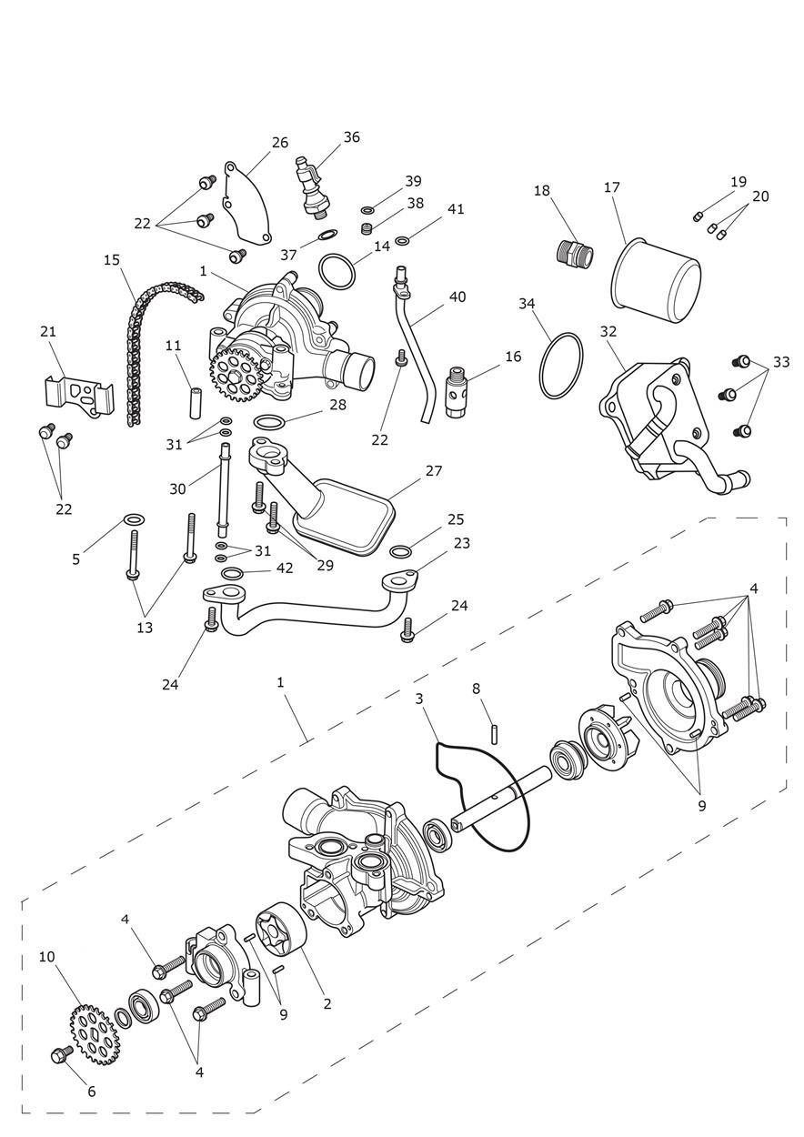 Oil Pump Drive exploded diagram