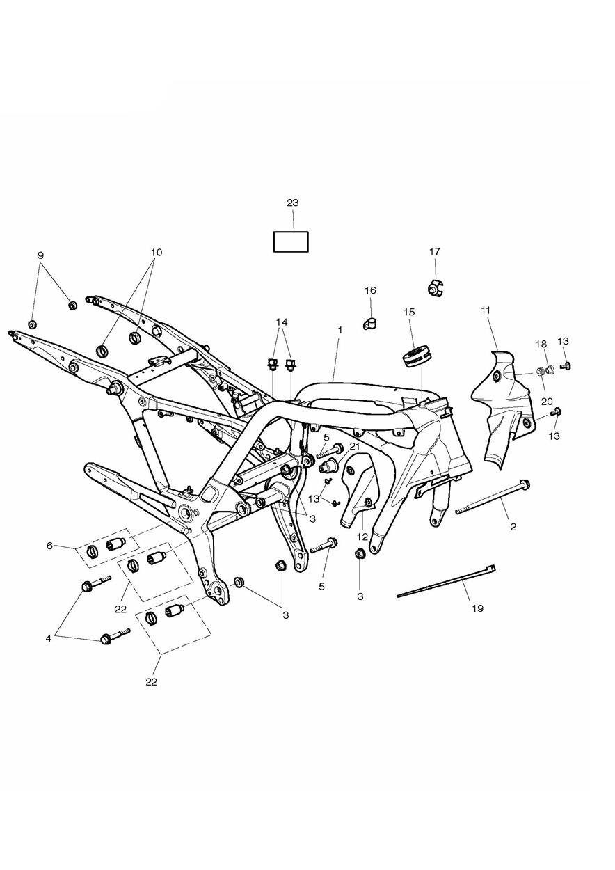 Main Frame & Fittings exploded diagram