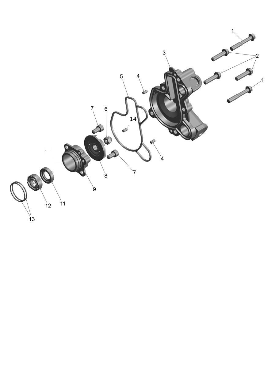 Coolant Pump exploded diagram