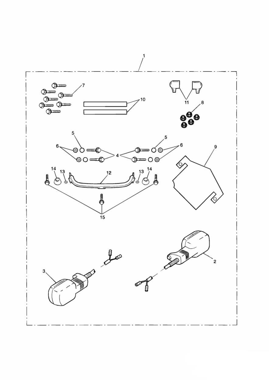 Pannier Fixing Kit exploded diagram