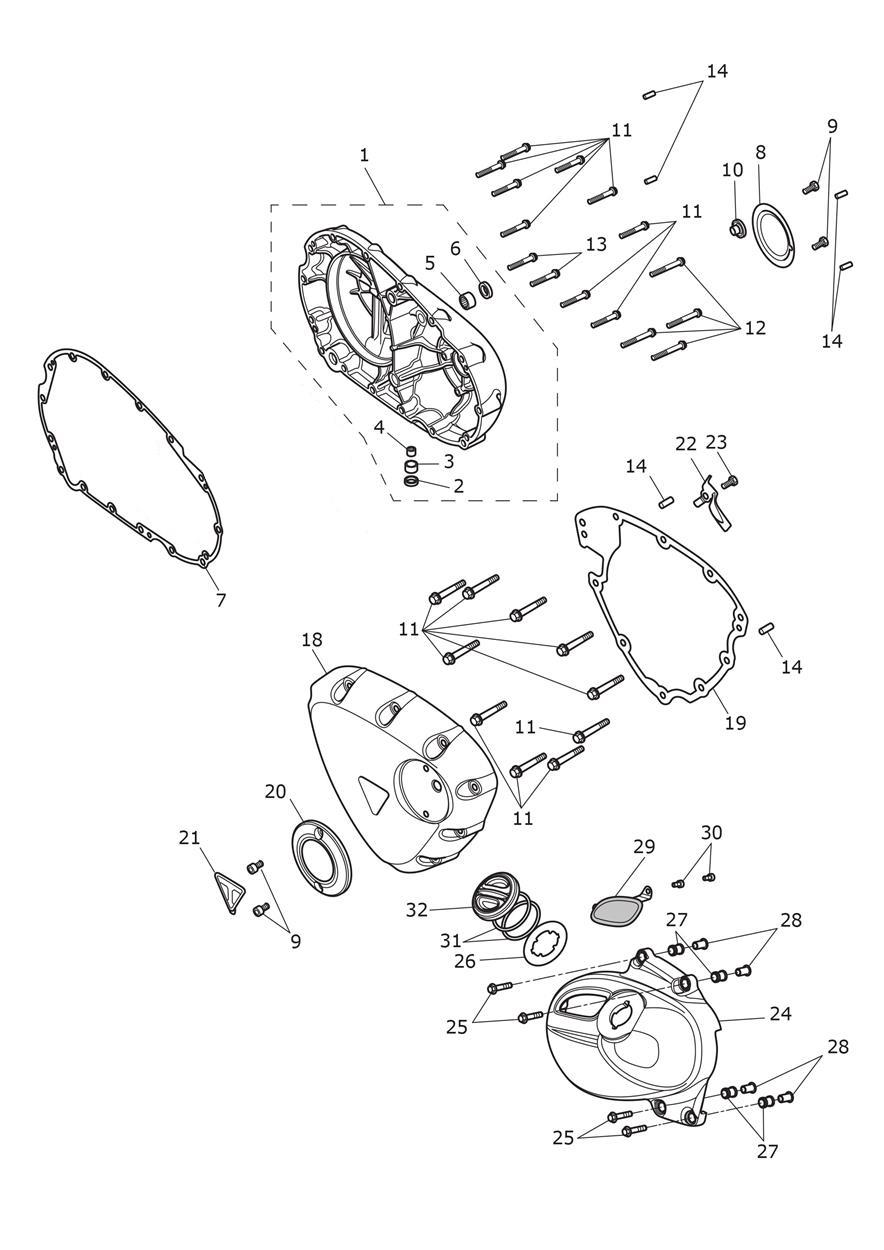 Engine Covers exploded diagram