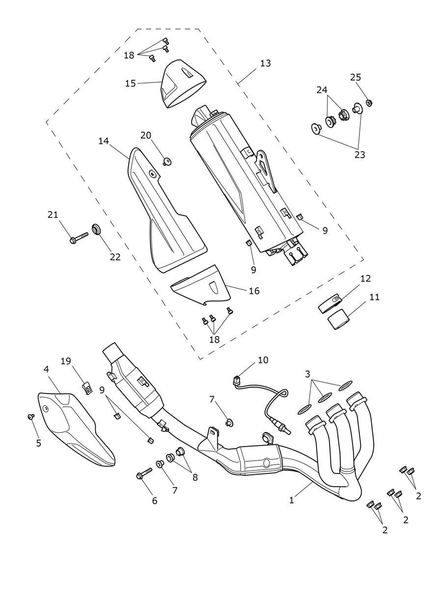 Exhaust System exploded diagram