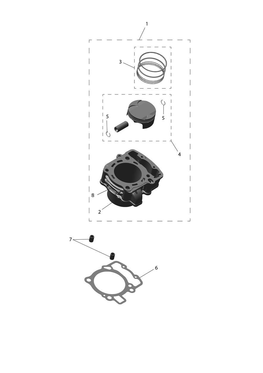 Piston & Cylinder exploded diagram