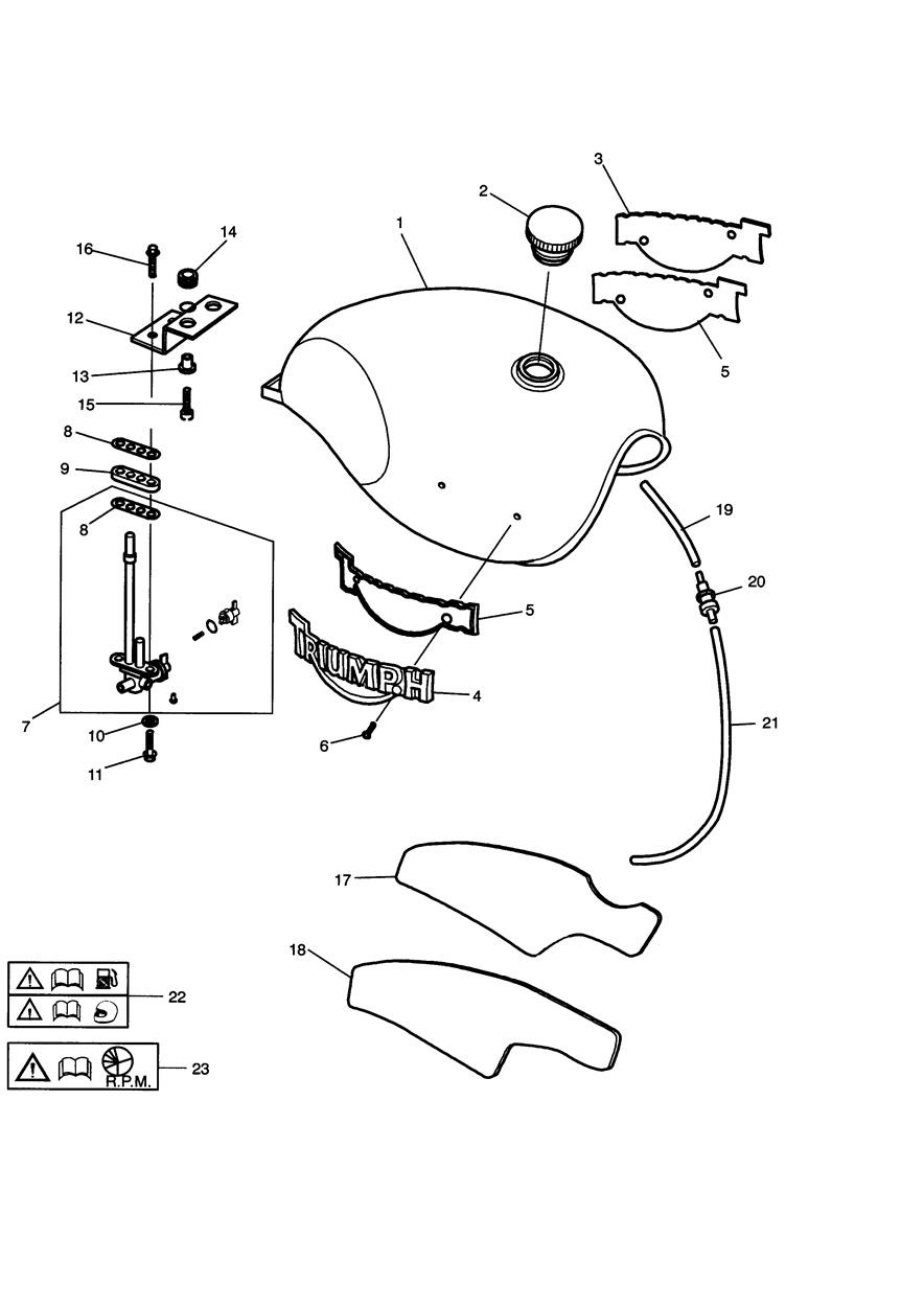 Fuel Tank and Fittings exploded diagram