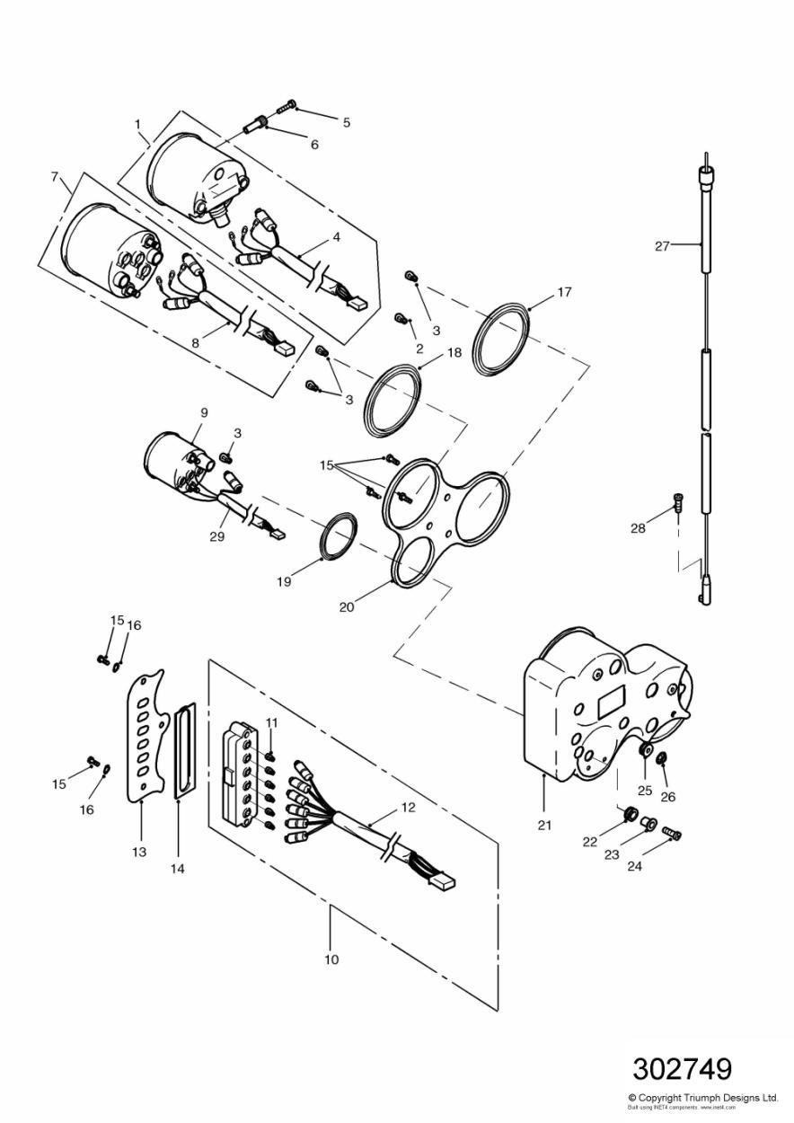 Instruments exploded diagram