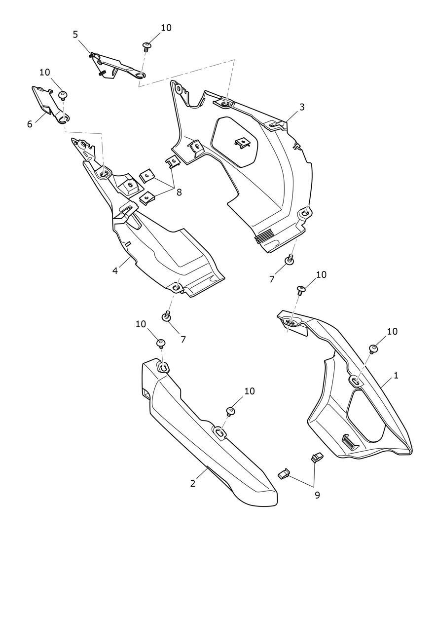 Rear Bodywork exploded diagram
