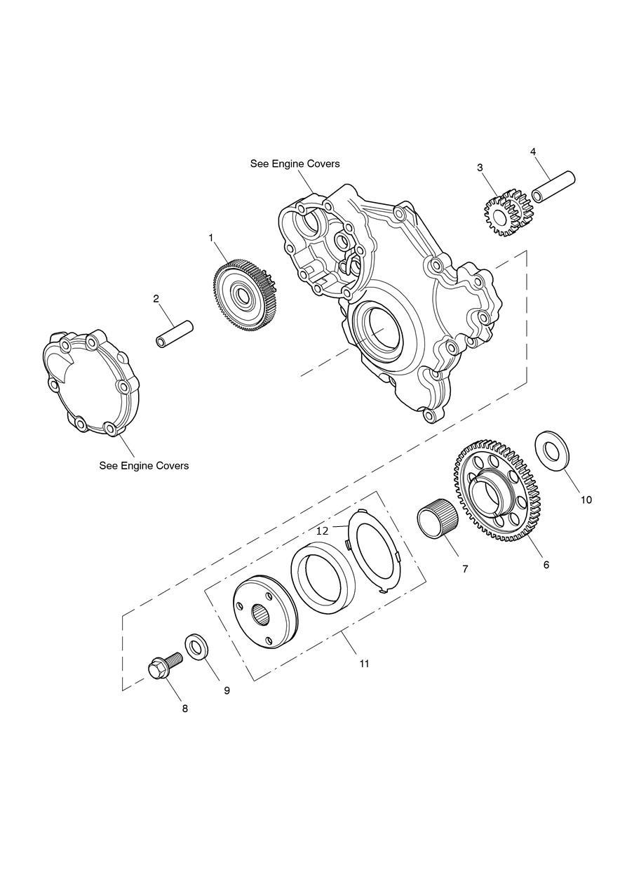 Starter Drive Gears exploded diagram