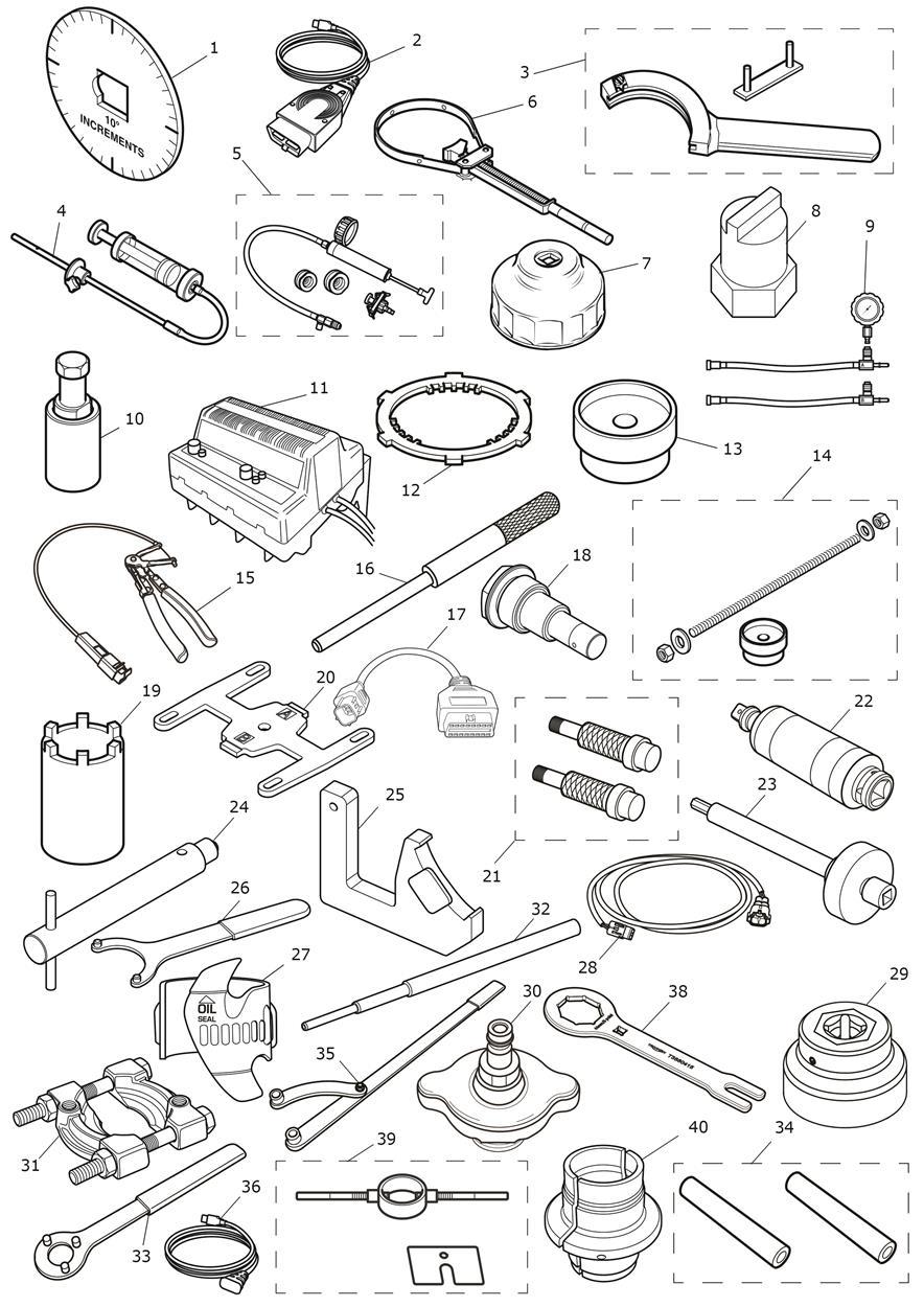 Service Tools exploded diagram