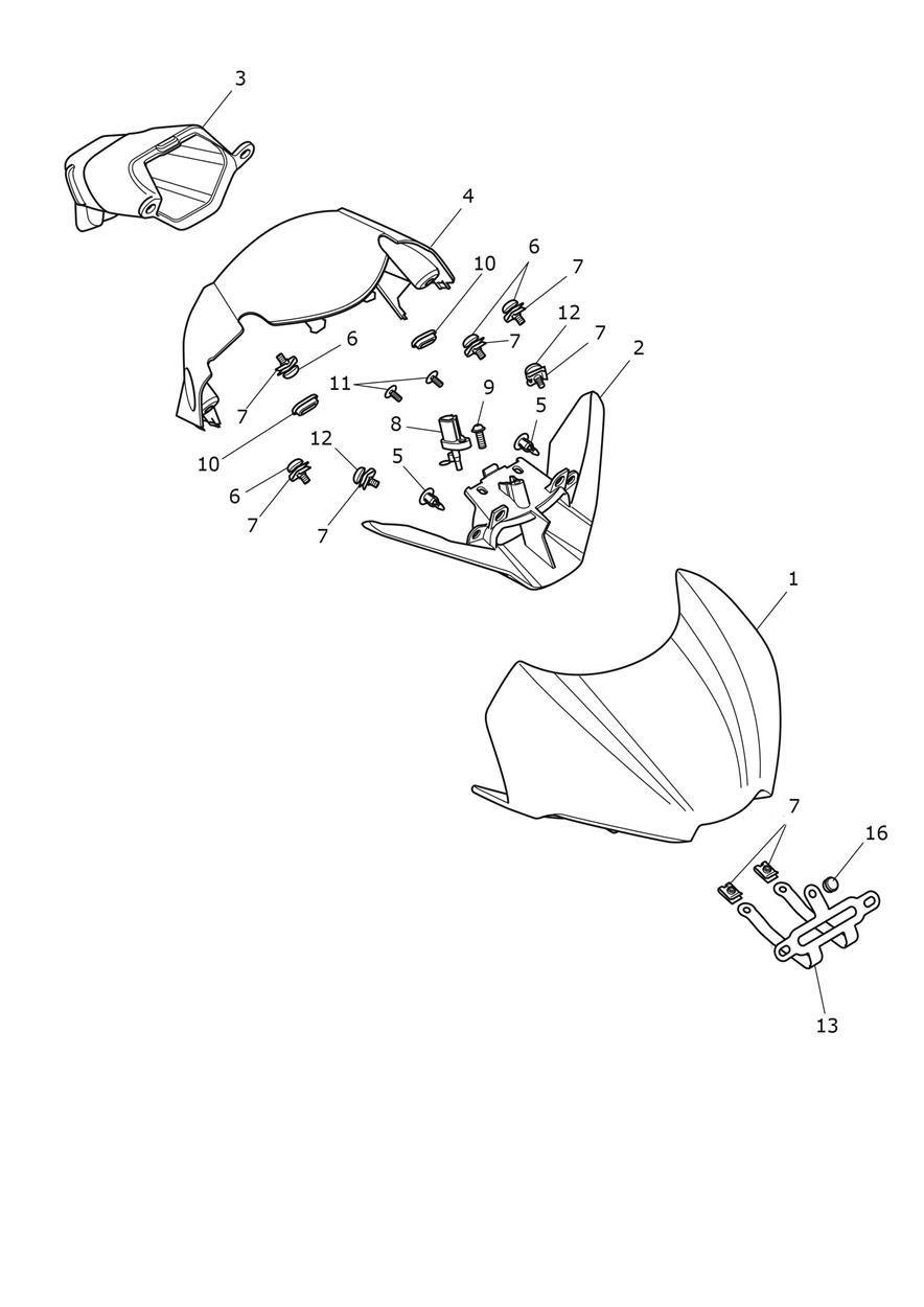 Cockpit exploded diagram