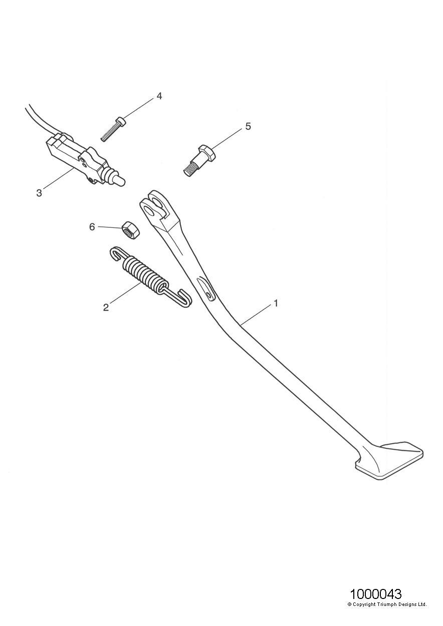 Sidestand exploded diagram