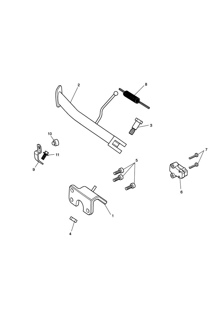 Sidestand - Rocket III & Roadster exploded diagram