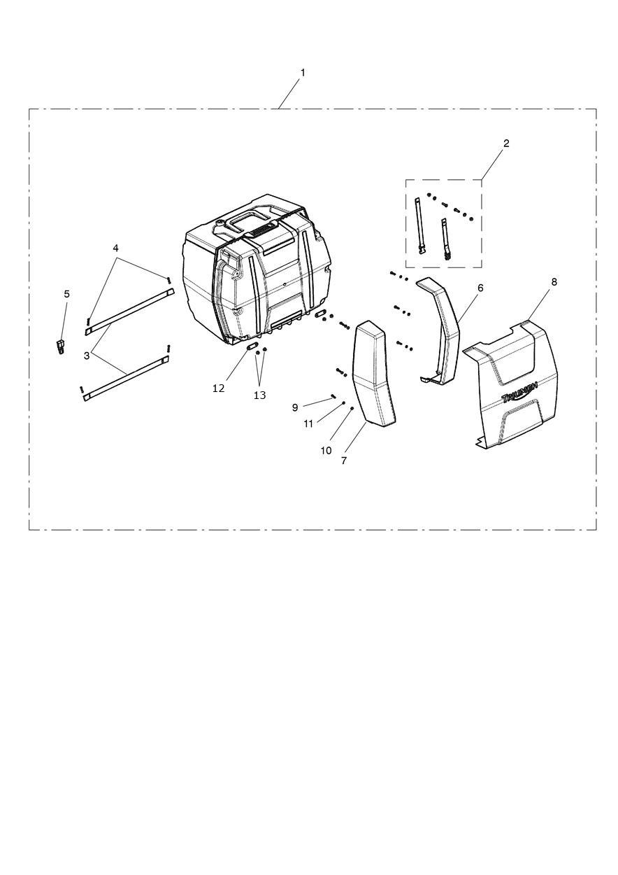 Top Box Assy Unpowered exploded diagram