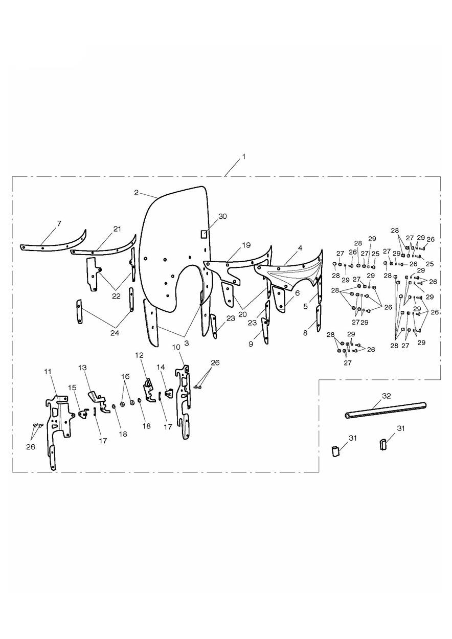 Screen exploded diagram