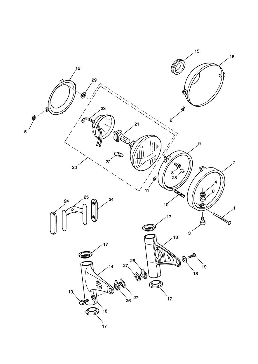Headlight Assembly exploded diagram