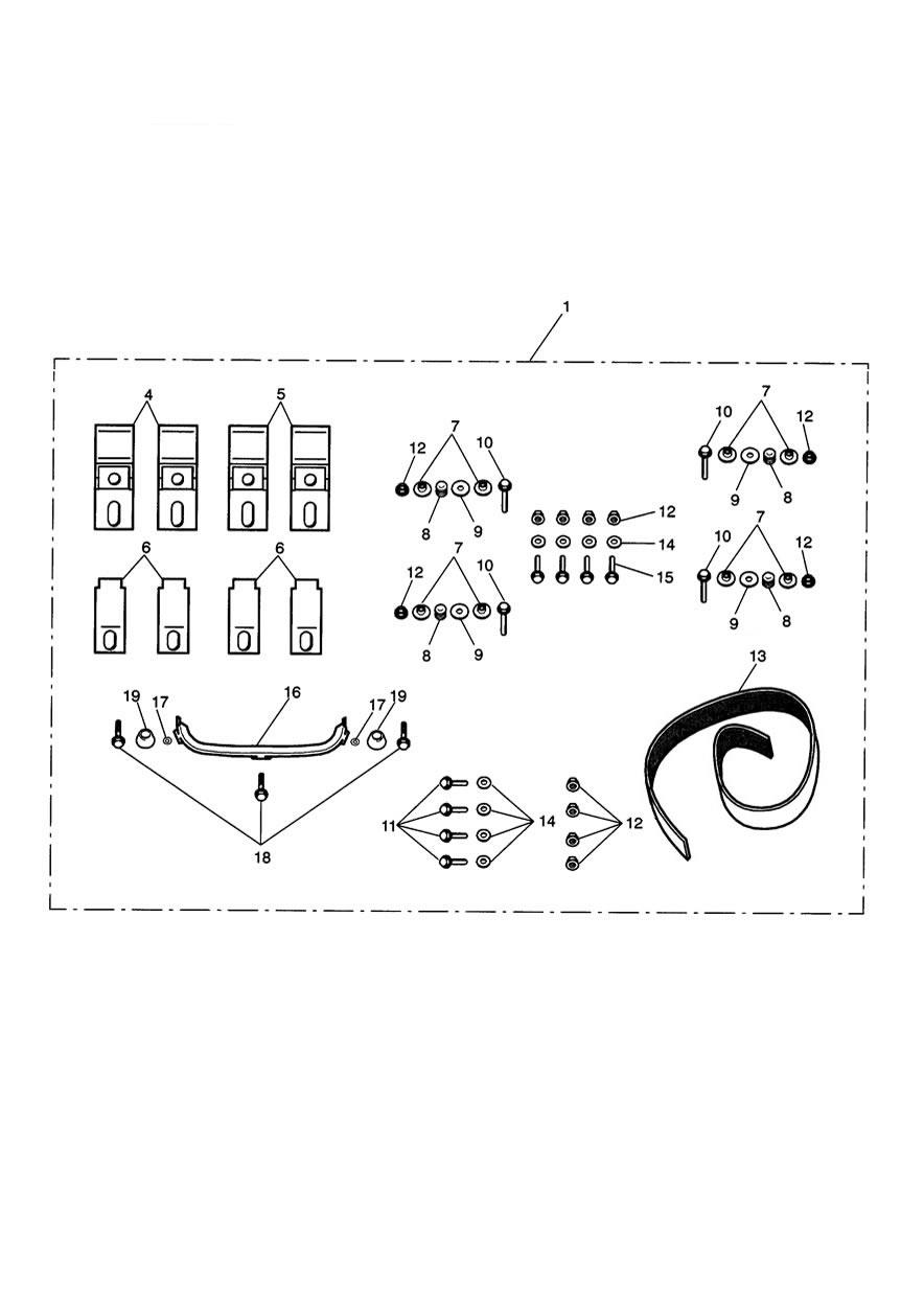 Pannier Bracket / Securing Kit exploded diagram