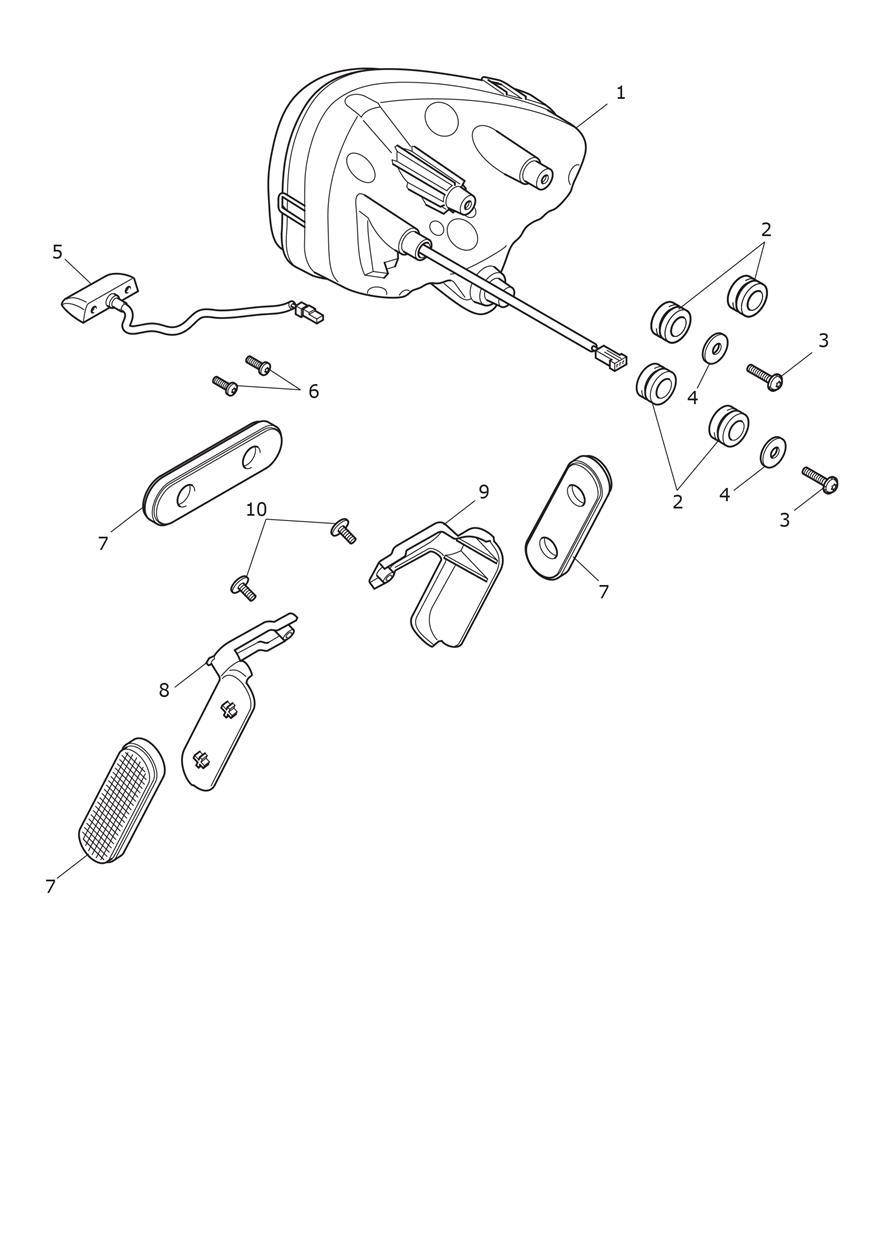 Rear Light & Reflectors exploded diagram