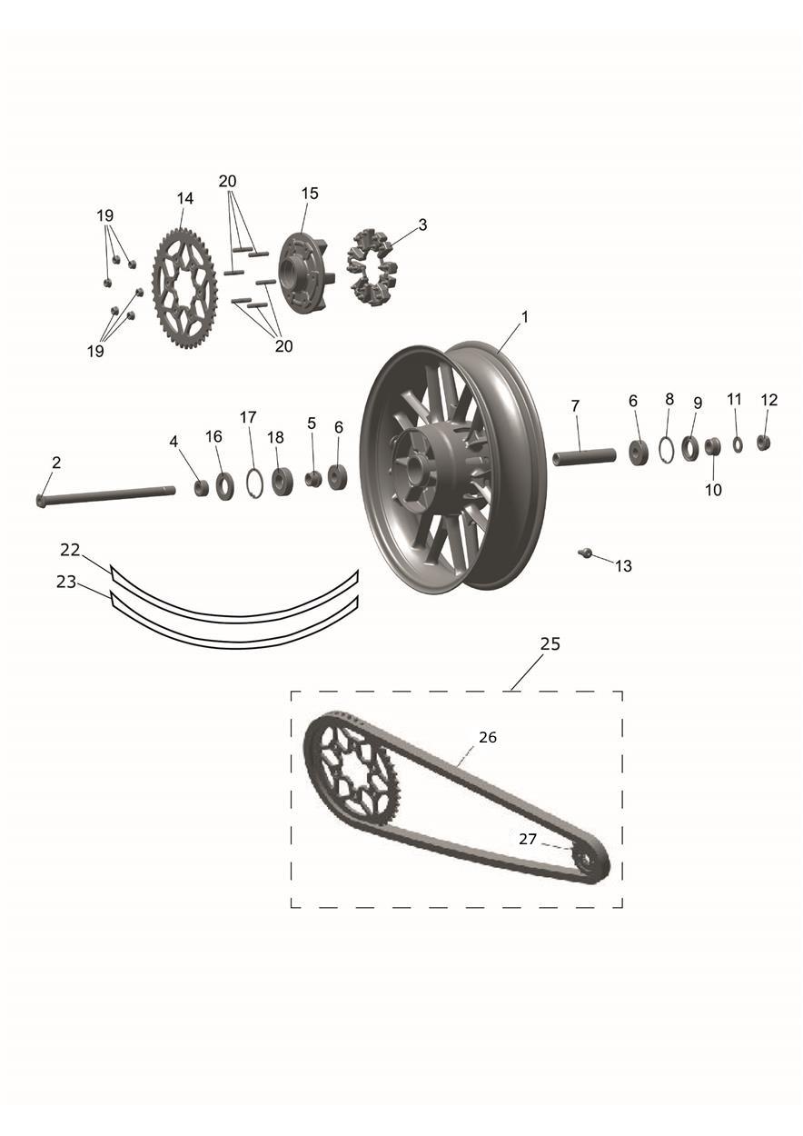 Rear Wheel exploded diagram