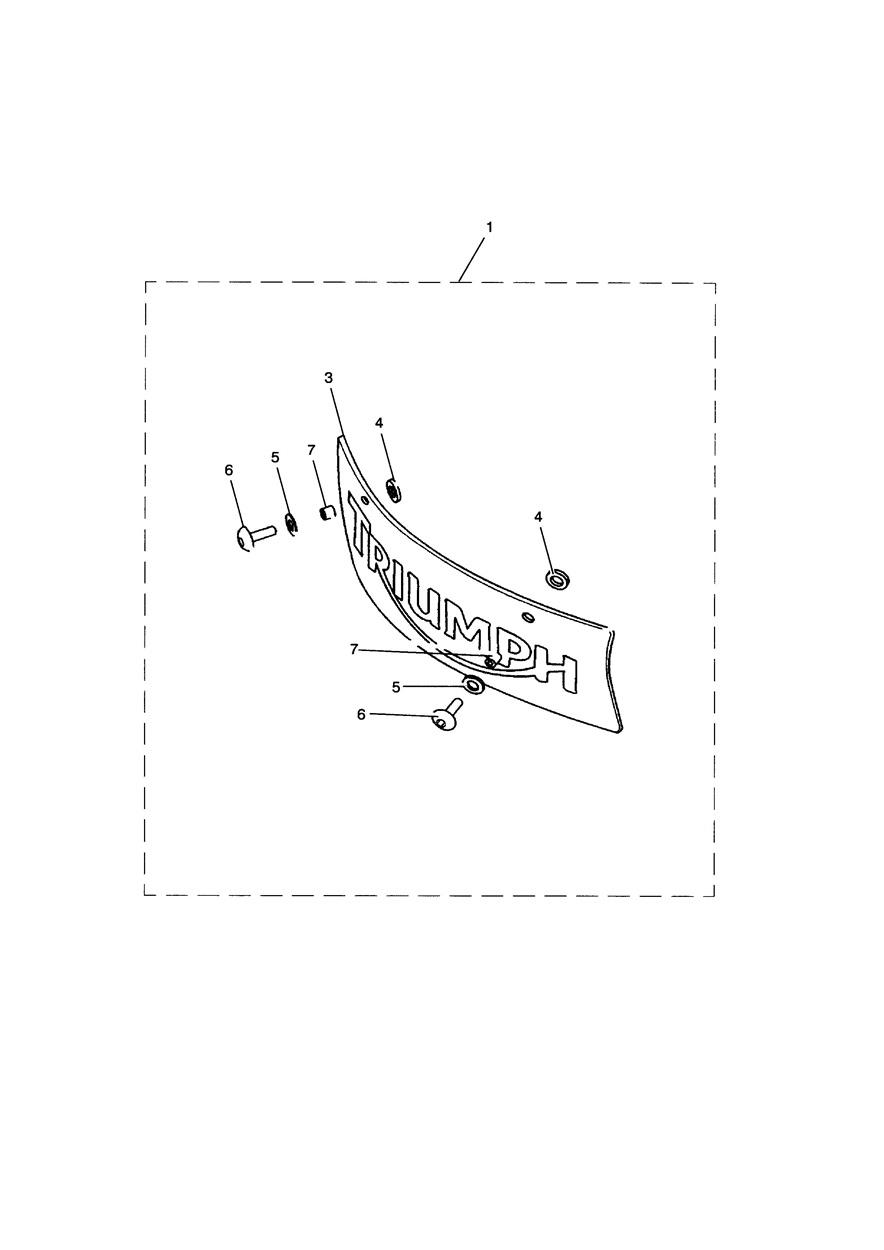 Tank Badge Kit, Clear exploded diagram