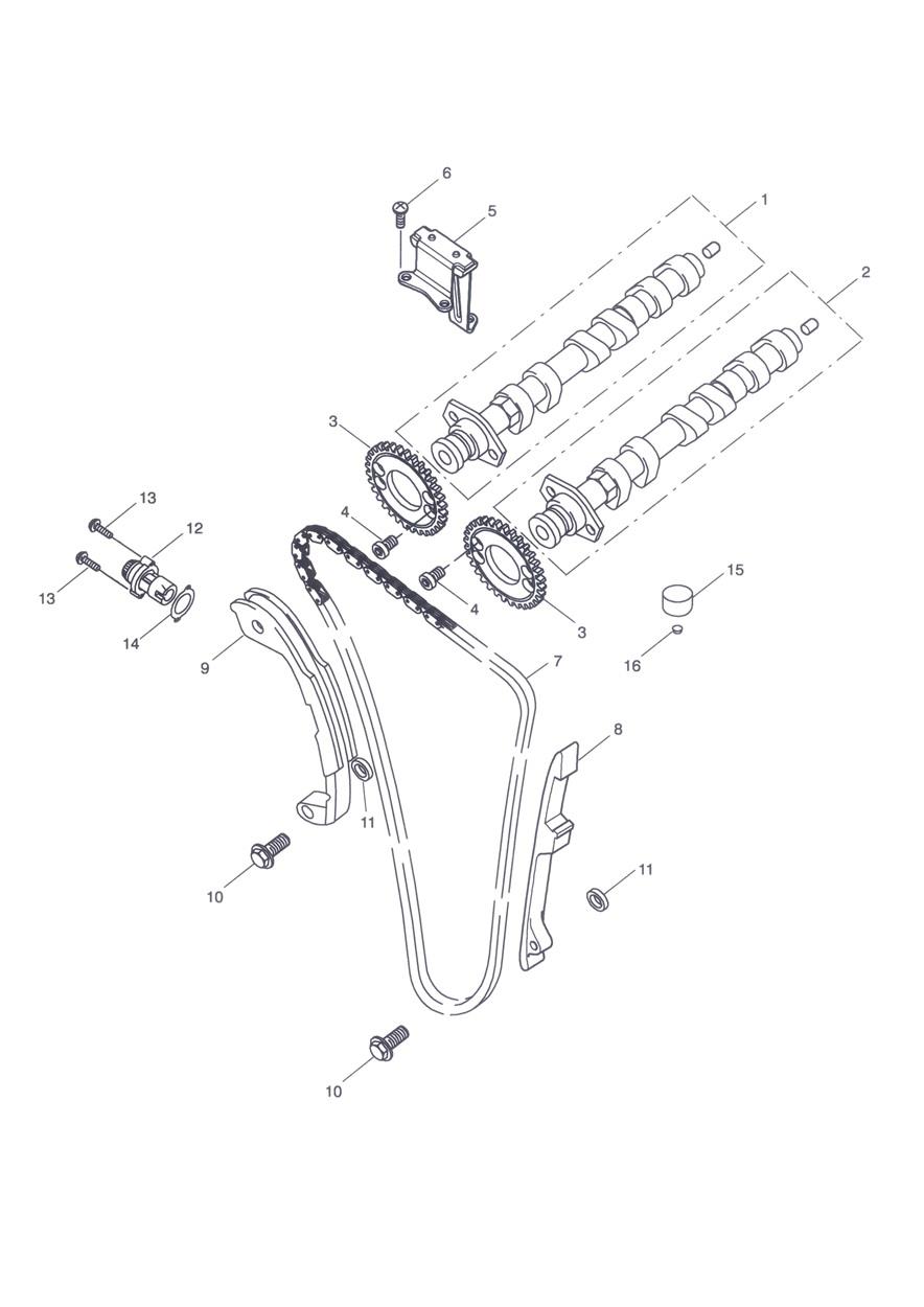 Camshaft & Camshaft Drive exploded diagram