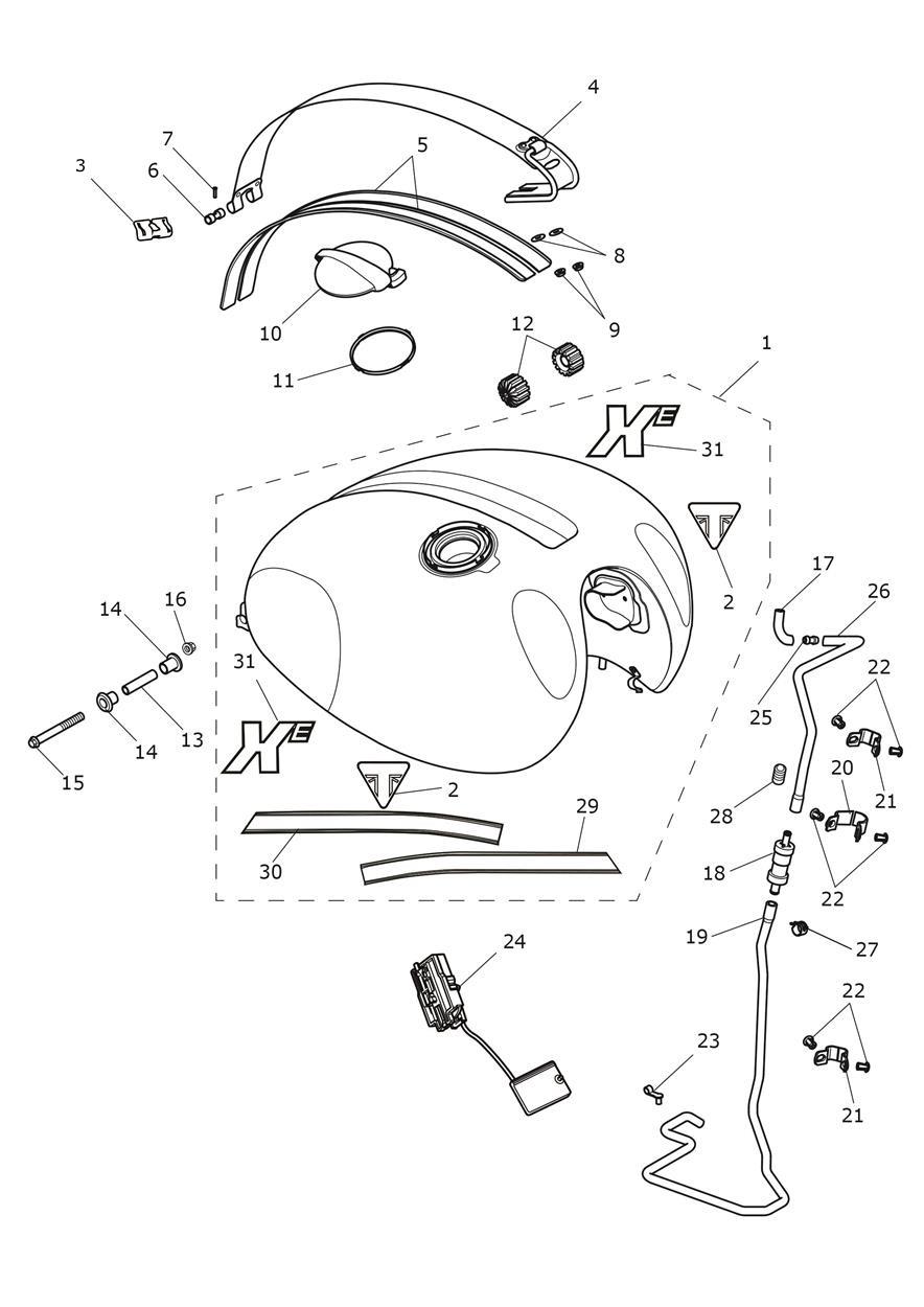 Fuel Tank exploded diagram