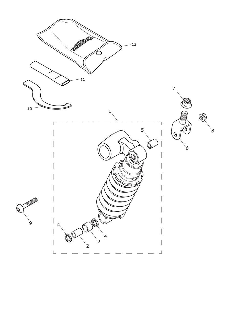 Rear Suspension Unit exploded diagram