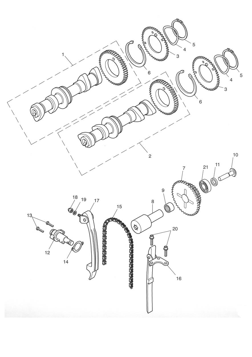 Camshaft & Camshaft Drive exploded diagram