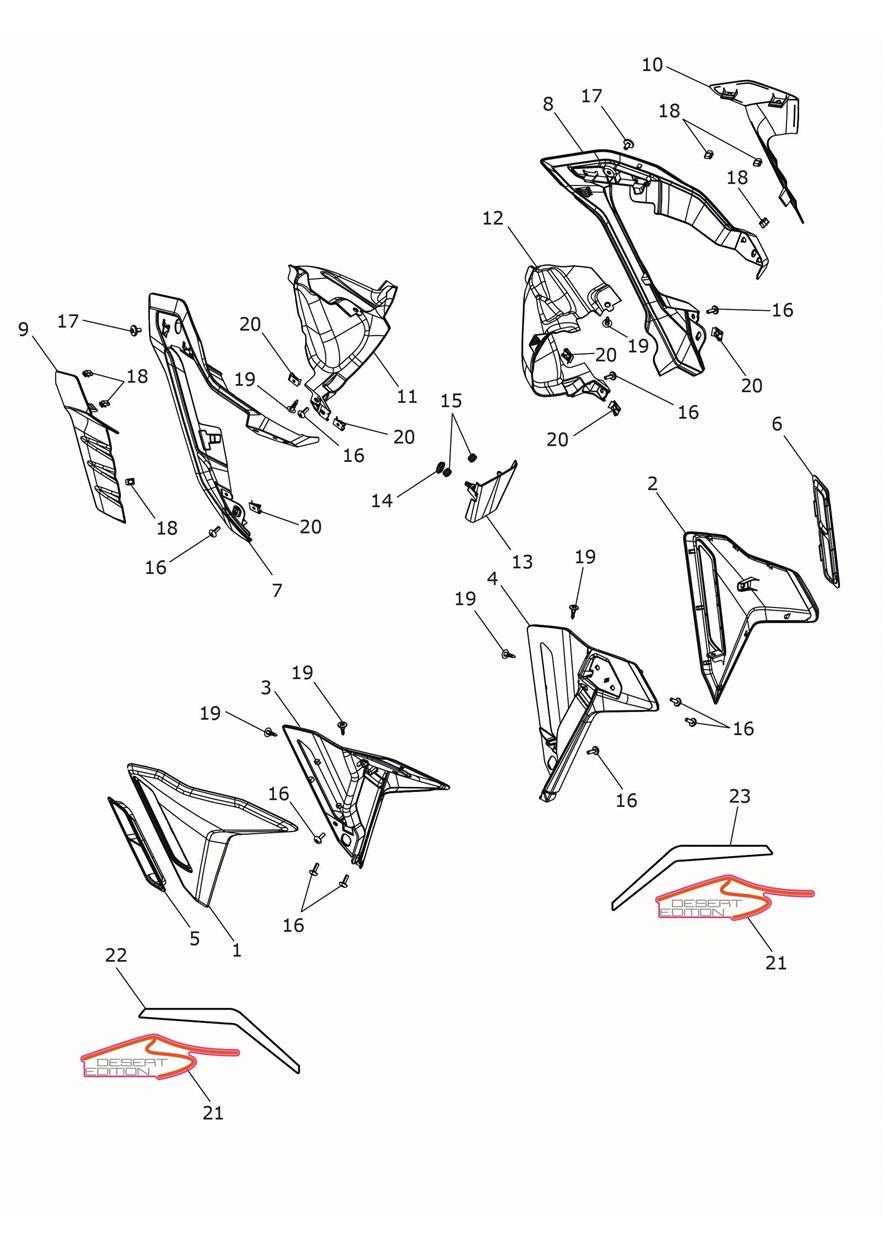 Side Panels exploded diagram