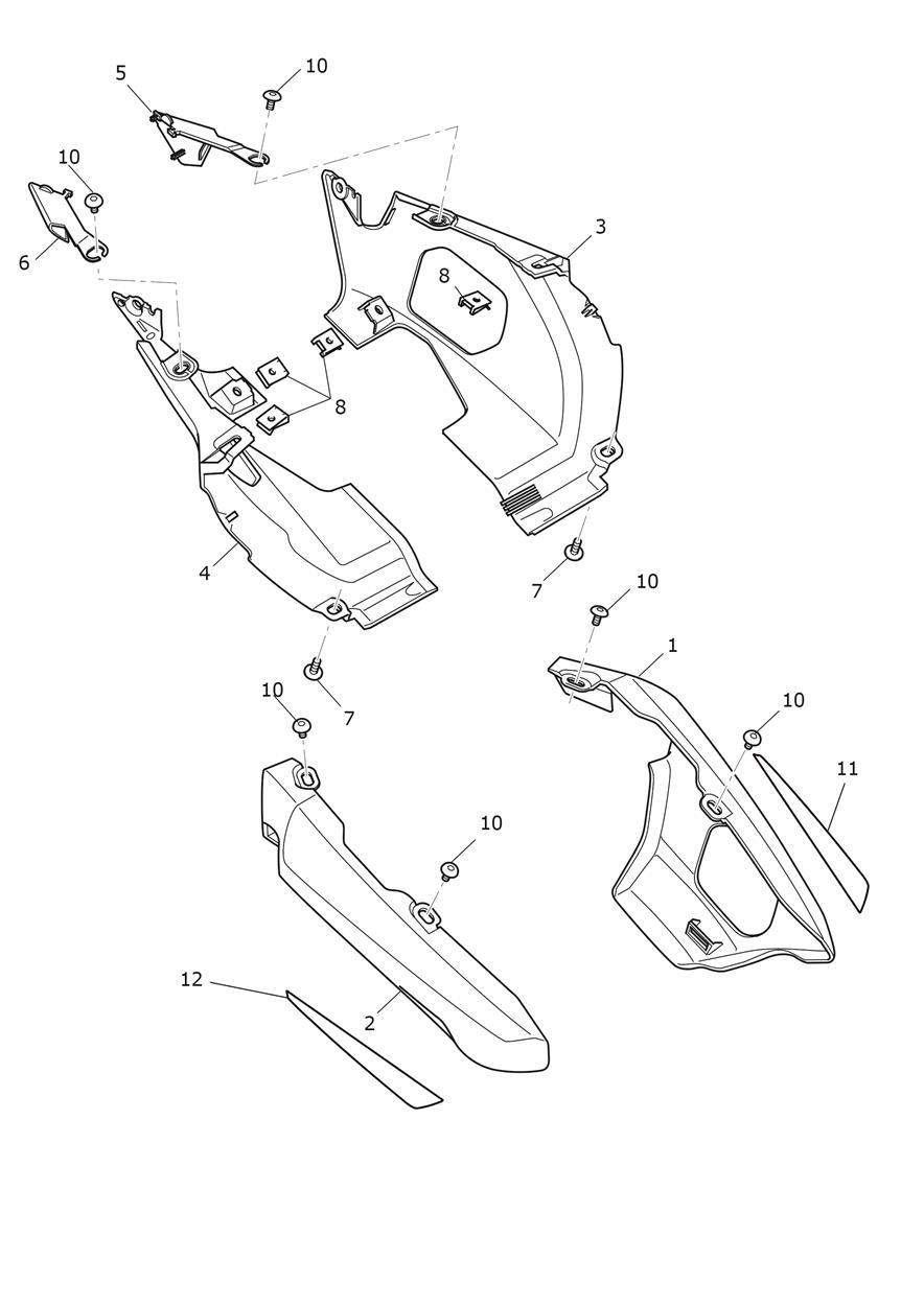 Rear Bodywork exploded diagram