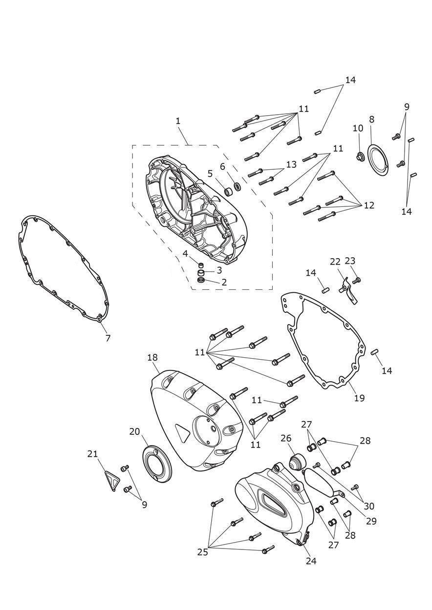 Engine Covers exploded diagram
