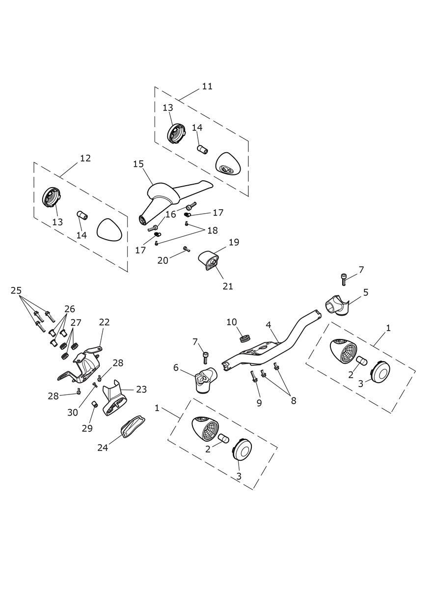 Indicators exploded diagram
