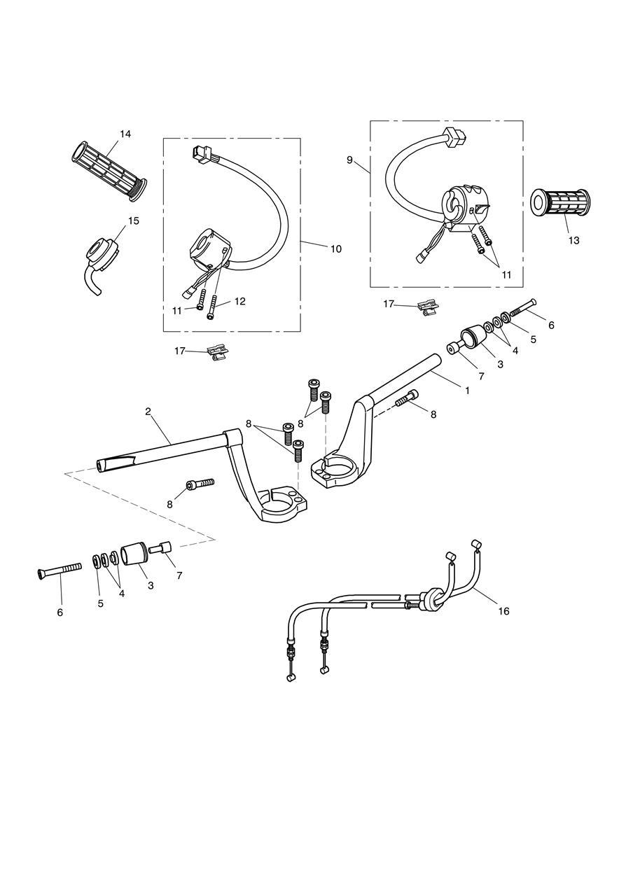 Handlebars & Switches exploded diagram