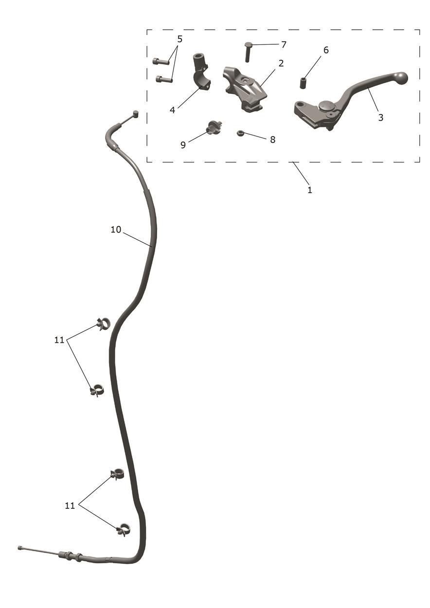 Clutch Controls exploded diagram