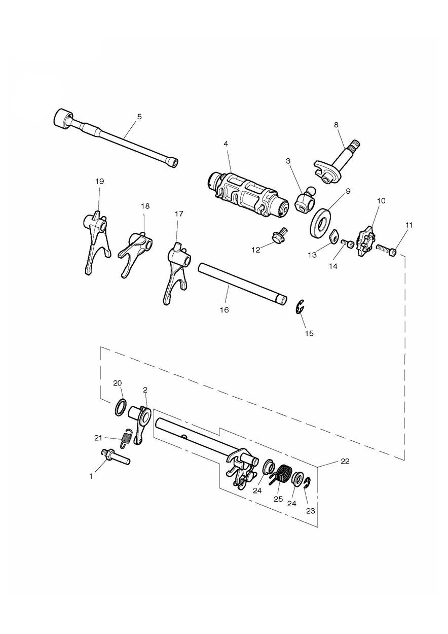 Gear Selectors exploded diagram