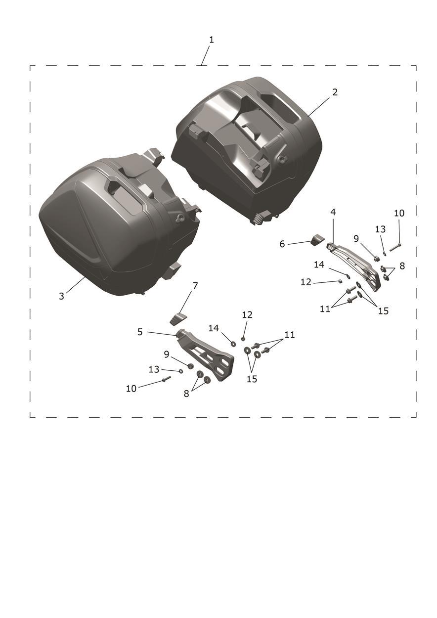 Panniers Kit exploded diagram