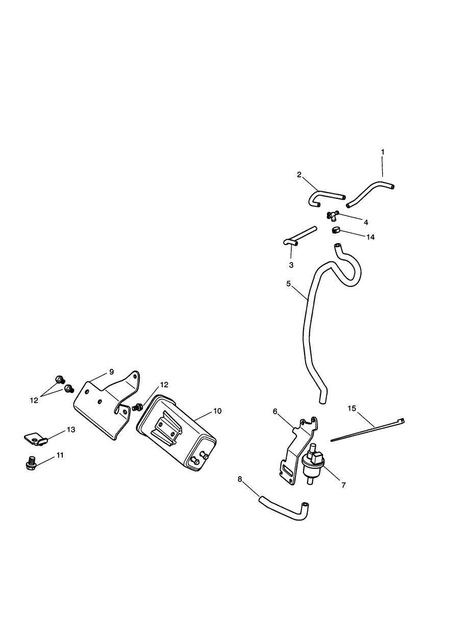 Evaporative Loss Control System - California Only exploded diagram