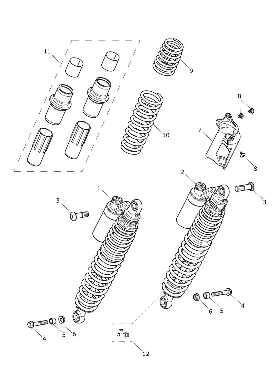 Rear Suspension Unit exploded diagram