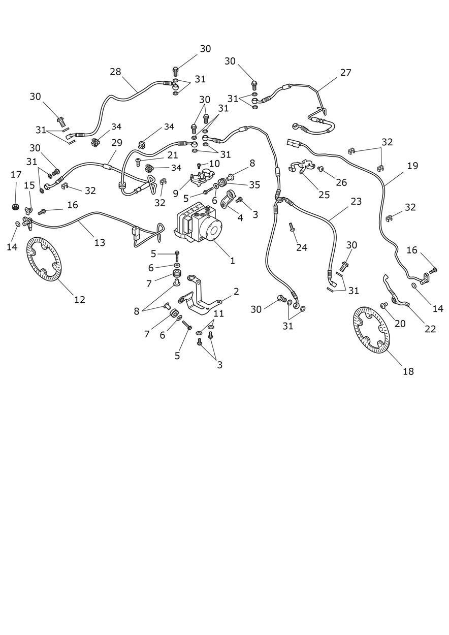 ABS System exploded diagram