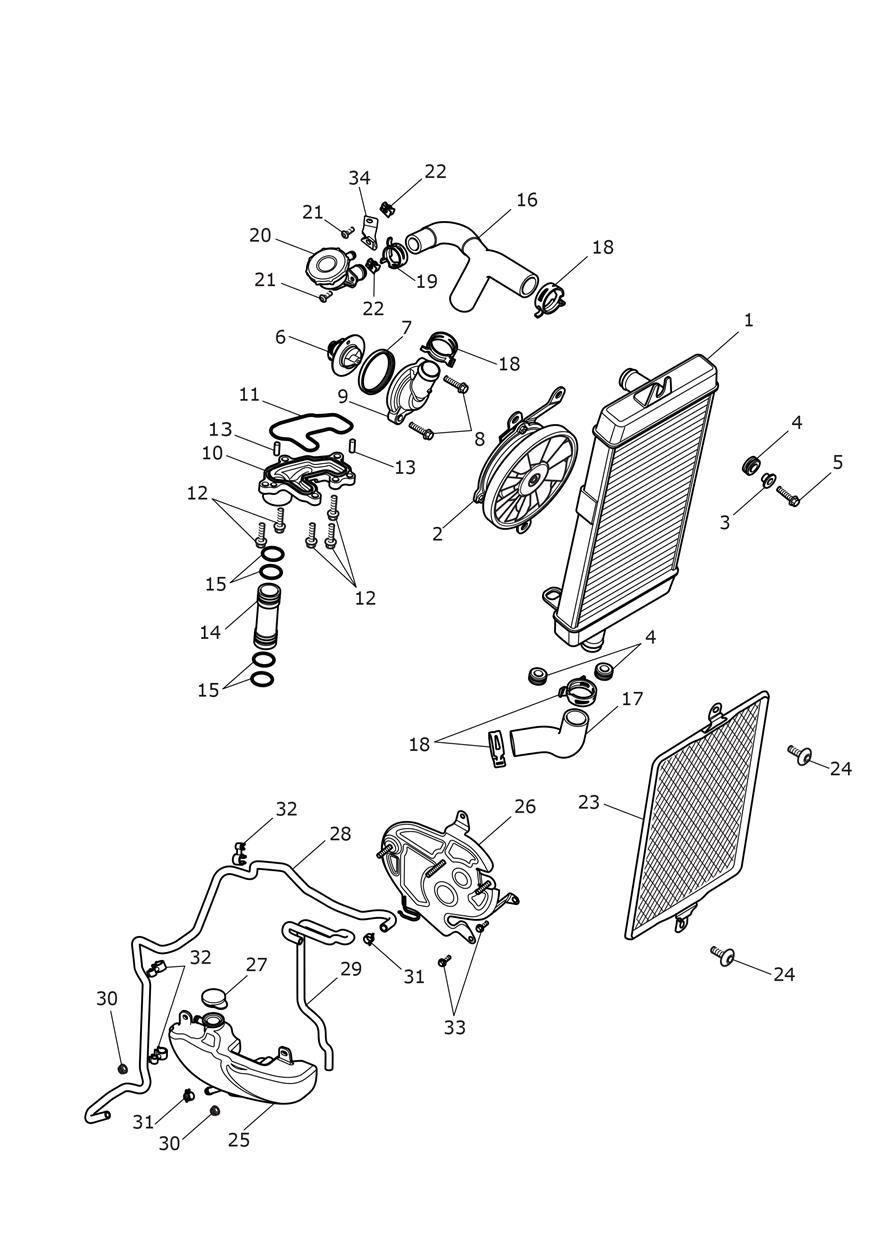 Cooling System exploded diagram