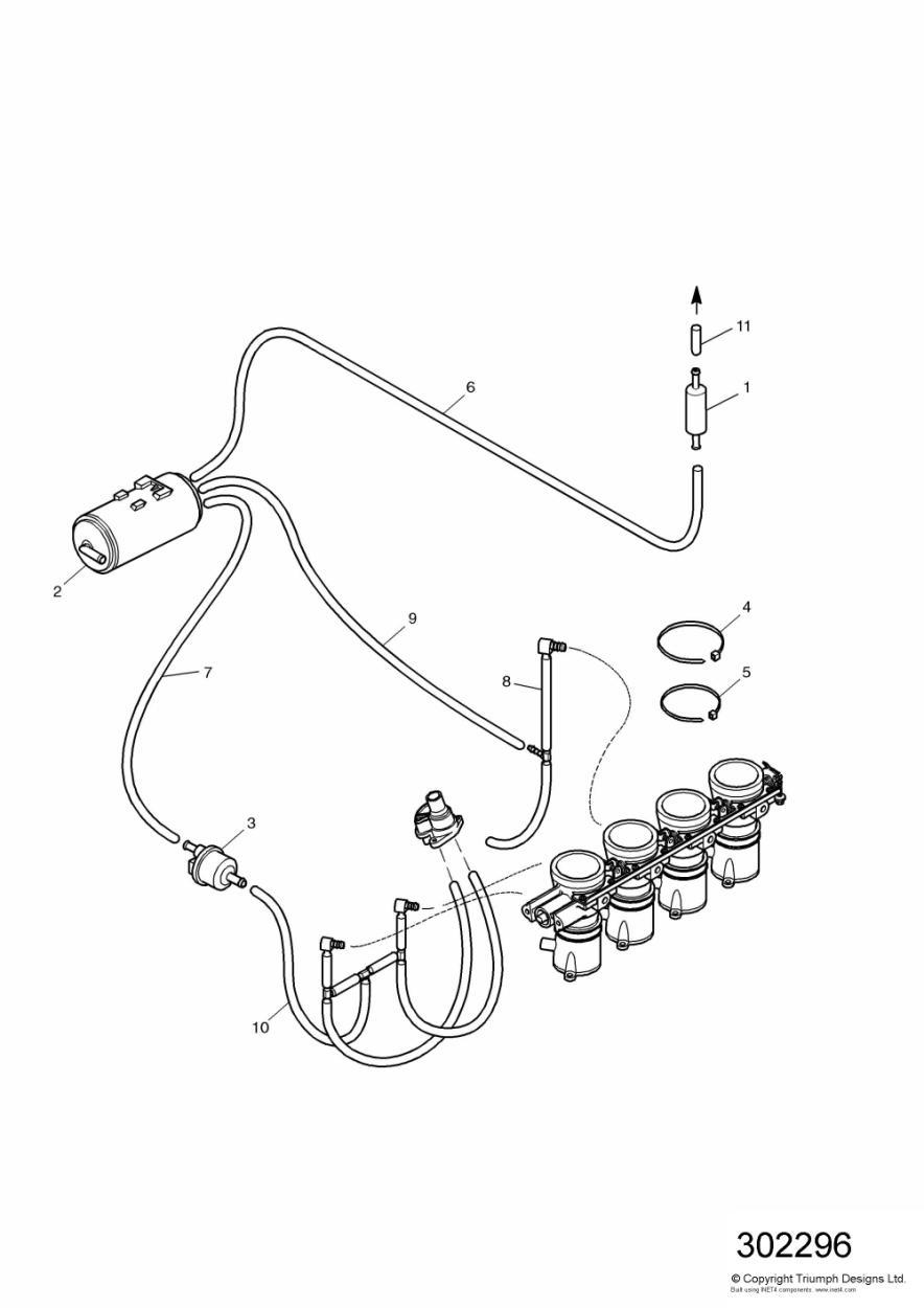 Evaporative Loss Equipment California only exploded diagram