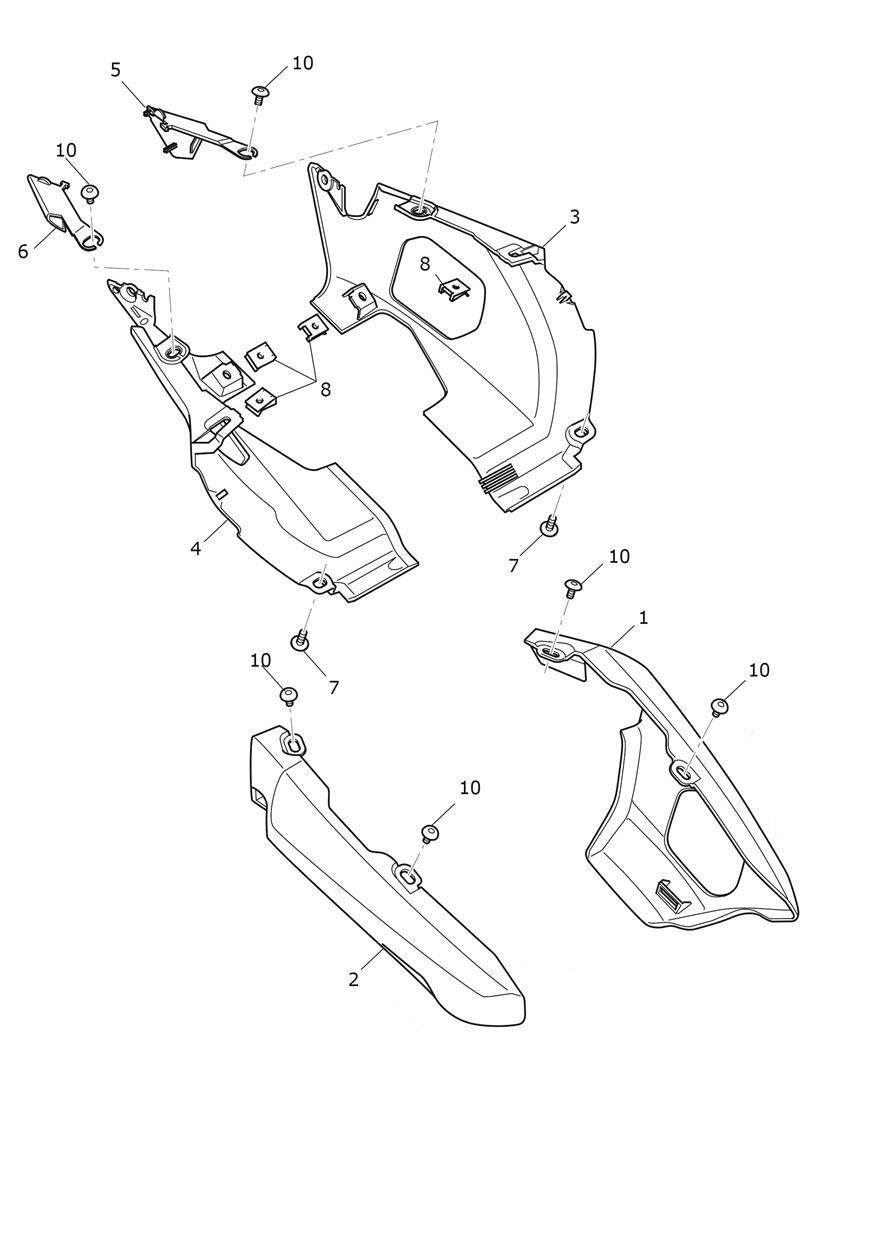Rear Bodywork exploded diagram