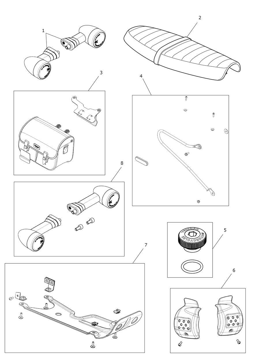 Street Twin Urban Ride exploded diagram