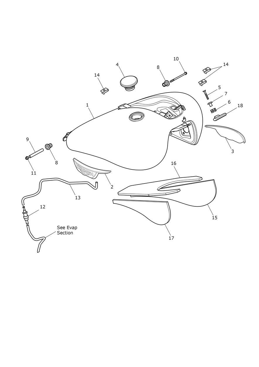 Fuel Tank & Fittings exploded diagram