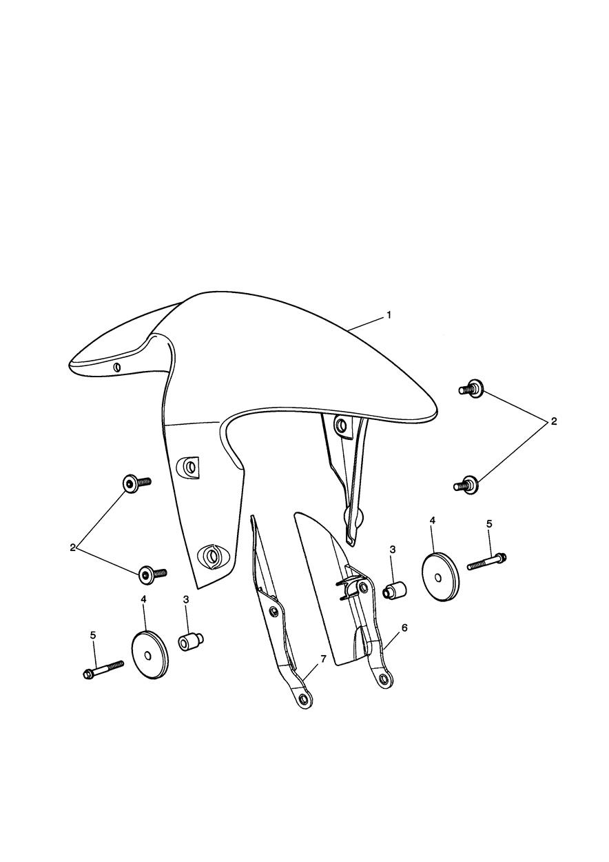 Front Mudguard exploded diagram