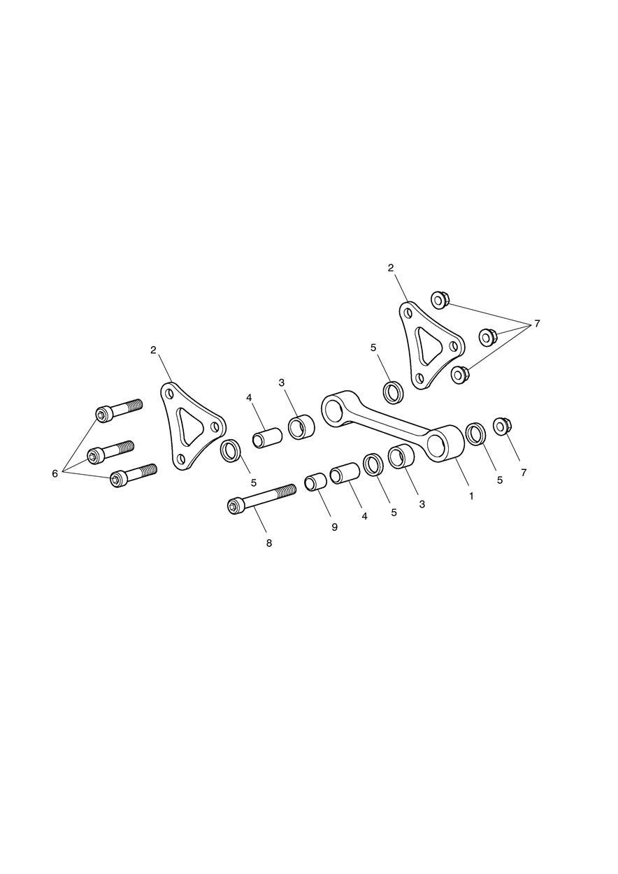 Rear Suspension Linkage exploded diagram