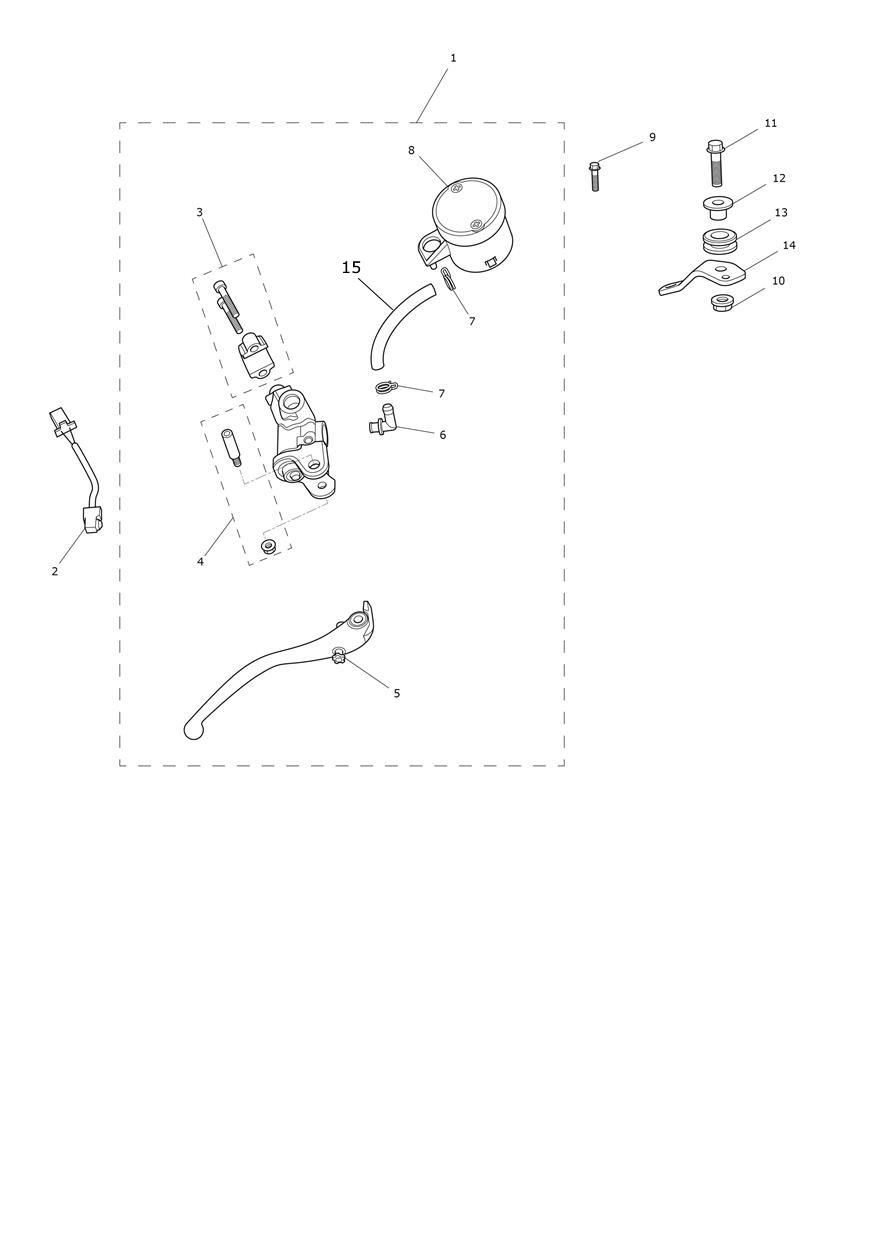 Front Master Cylinder exploded diagram